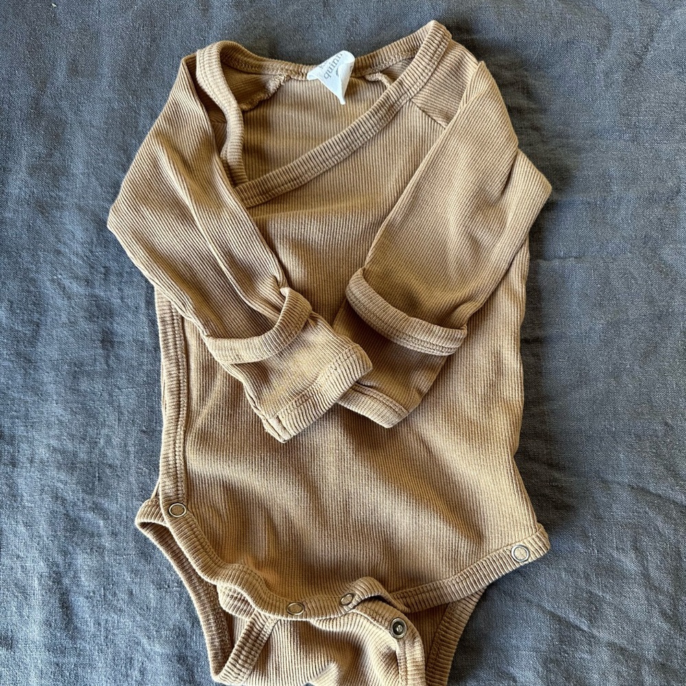 Kate Quinn Kimono Wrap in Mustard Brown Color